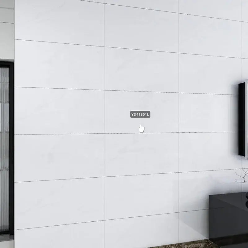 Gạch sứ/ceramic ốp tường và lát sàn chống trượt 400x800mm, màu trắng bóng, họa tiết vân đá cẩm thạch liên tục vô hạn