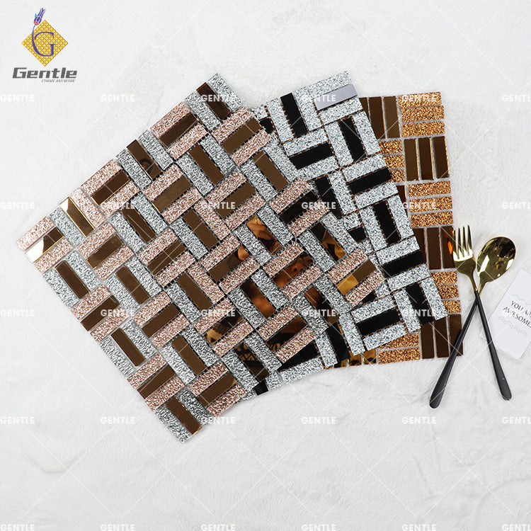 Gạch Mosaic Kính Gương Lấp Lánh Dạng Gạch Pha Lê Mờ Ốp Tường Giá Rẻ
