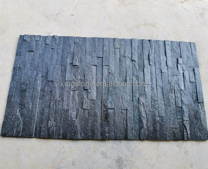 Tấm Ốp Tường Đá Quartzite Đen Ngoài Trời Sang Trọng – Thẩm Mỹ Cao Cấp với Thiết Kế Đá Phiến Cao Cấp