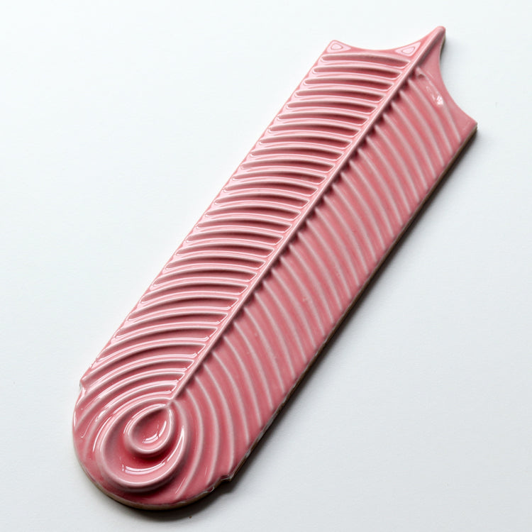 Gạch gốm sứ Foshan Trung Quốc 3D hình lông vũ xanh lá không đều dùng để trang trí tường