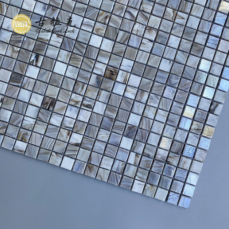 Gạch Mosaic Kính Cầu Vồng Dùng Để Trang Trí Tường, Phụ Kiện Phòng Tắm Khách Sạn, Tấm Lát Mosaic Bồn Tắm