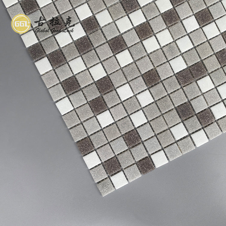 Gạch Mosaic Thủy Tinh Xám Hiện Đại Tinh Tế Dùng Cho Hồ Bơi