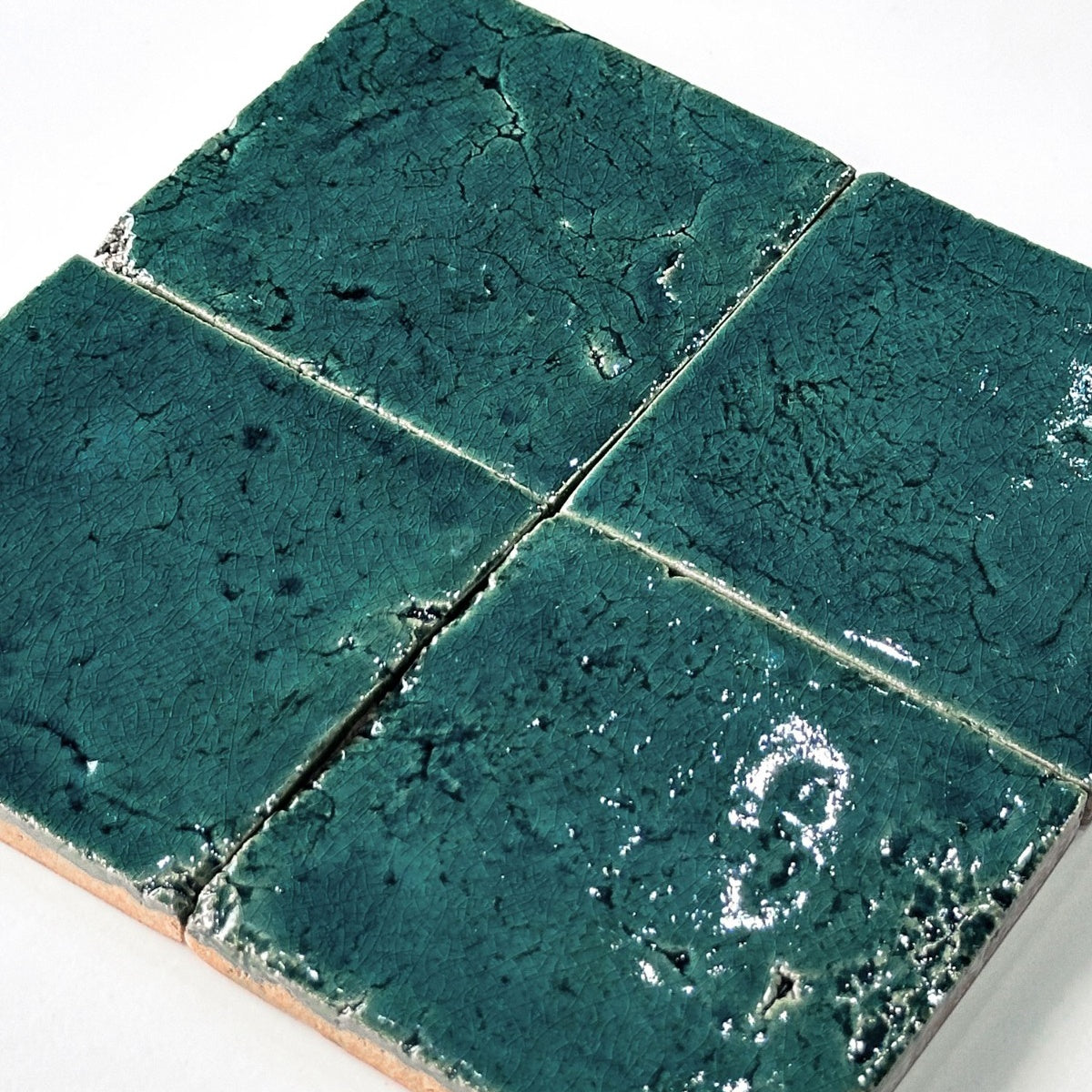 Gạch Đất Sét Nghệ Thuật Cổ Điển Làm Thủ Công Họa Tiết Rạn Băng Xanh Vàng, Phát Sáng, Chịu Lửa Dùng Cho Tường Ngoài, Gạch Sân Vườn Xanh Vàng