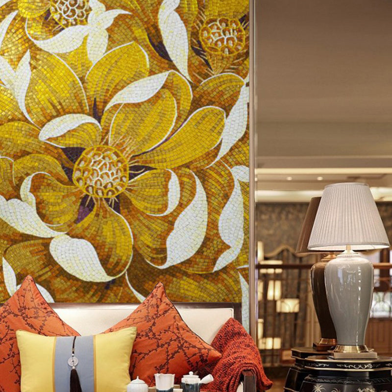 Tranh khảm pha lê mạ vàng hoa nghệ thuật thủ công cao cấp