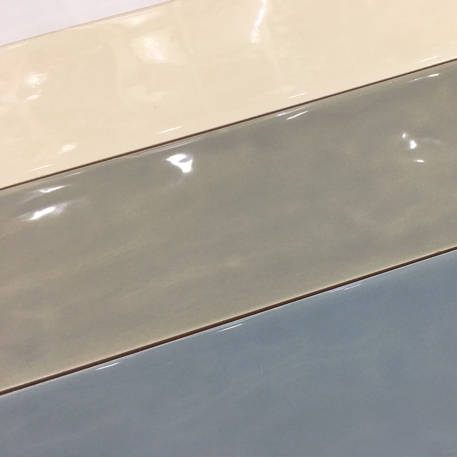 Gạch ốp tường Subway gốm 3D tráng men bóng hiện đại đa sắc 75x300 mm