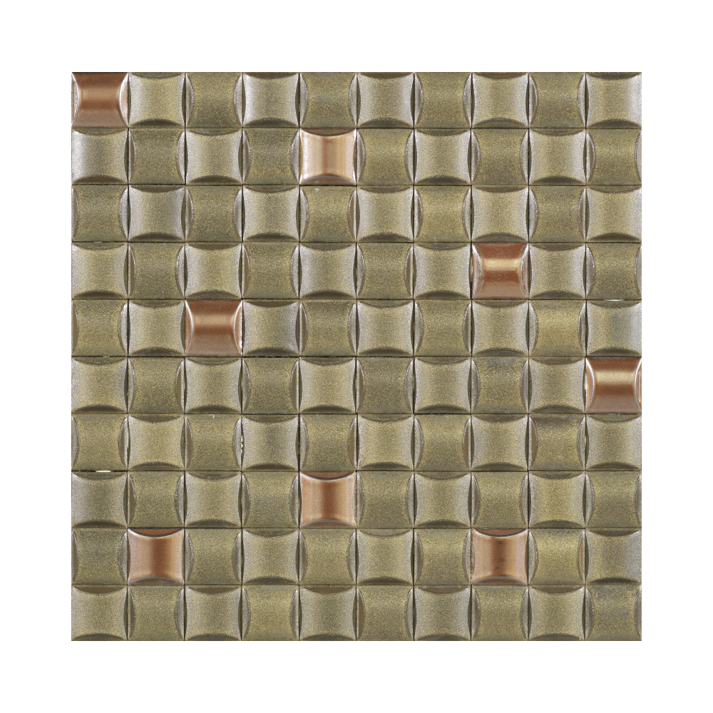 Chất lượng cao cấp Thỏ Trắng 30.4x30.4mm Dày 9mm Gạch Mosaic Gốm sứ Men pha lê ánh kim Chống trượt Bền Phòng tắm hiện đại