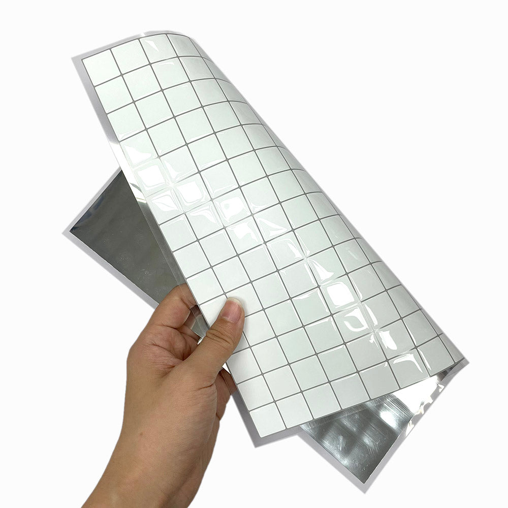 Mosaic Giấy Dán Tường Trắng Chống Thấm Bếp & Tắm