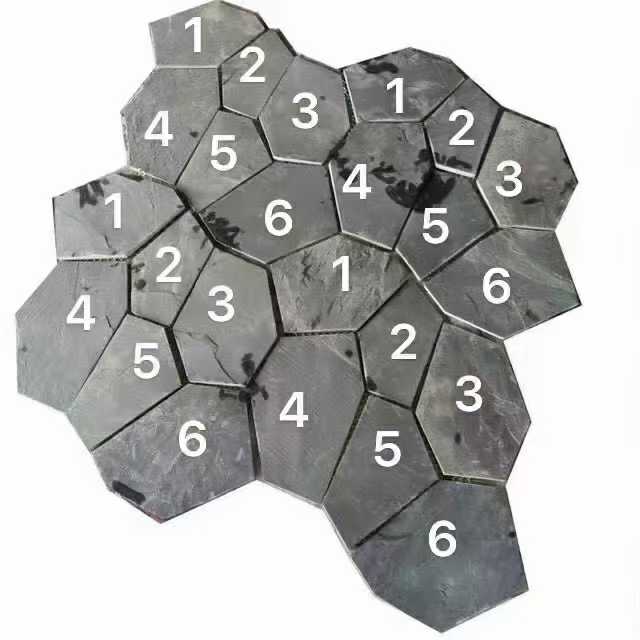 Đá Phiến Đen Tự Nhiên Dạng Tấm Lát Chẻ Ngẫu Hứng (Crazy Paving) Bền Cho Cảnh Quan Sân Vườn Lối Đi Ngoài Trời