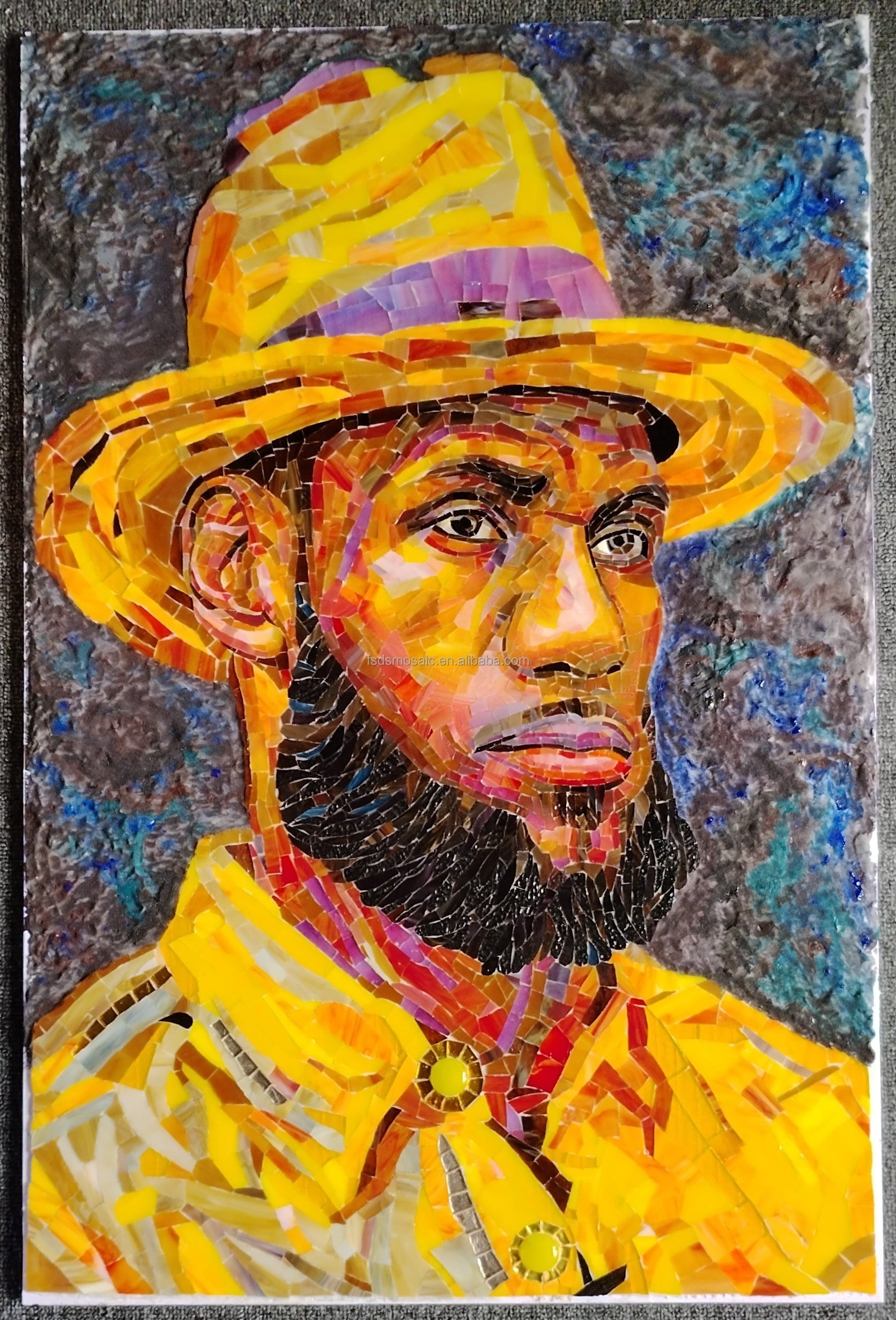 Tranh khảm kính thủ công trang trí tường khách sạn, phòng tắm cao cấp