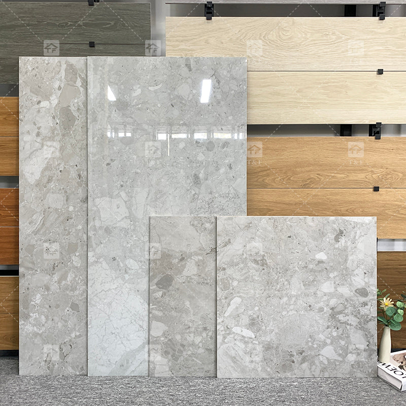 Gạch Lát Sàn Vân Đá Cẩm Thạch Bóng Nổi Bật 60x60 60x120 Dùng Cho Biệt Thự, Khách Sạn, Phòng Tắm, Phòng Khách