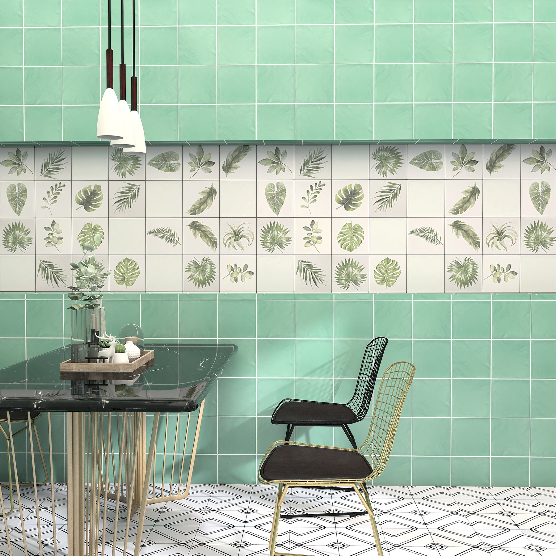 Gạch Mosaic Gốm Sứ Tráng Men Ốp Tường Phòng Tắm Và Nhà Bếp Kiểu Thẻ Trắng Carrara - Phật Sơn