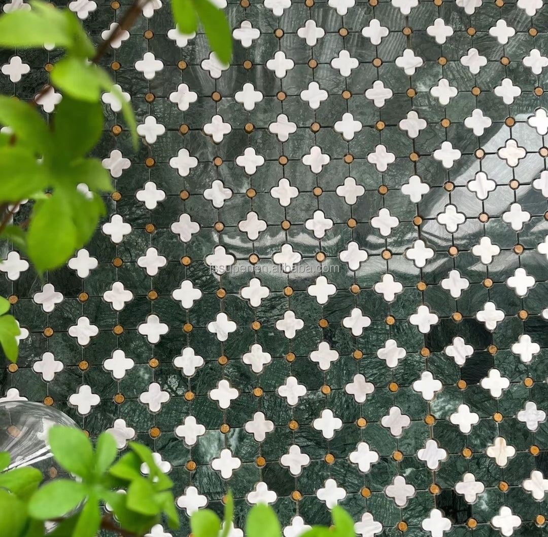 Gạch Ốp Tường Ceramic Phong Cách Pháp Hiện Đại, Mosaic Đá Cẩm Thạch, Vân Đá Kháng Axit, Cho Bếp, Ban Công, Phòng Tắm
