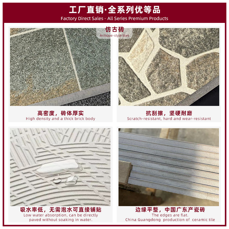 12mm Nhà máy Foshan Gạch lát sàn cổ điển gốm mờ họa tiết vân đá cẩm thạch Bề mặt vân đá Gạch lát sàn Gạch nền 60x60cm