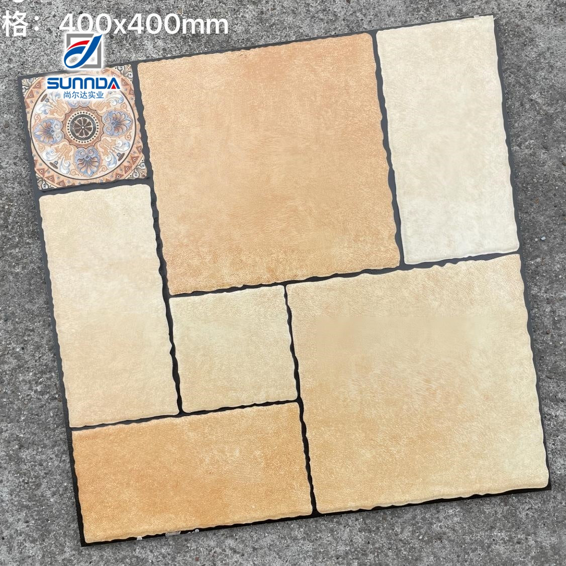 Nhà máy Foshan Trung Quốc 30x30 Họa tiết đá cuội Chống trượt Mờ Ngoài trời Gạch lát sàn gốm sứ Porcelain