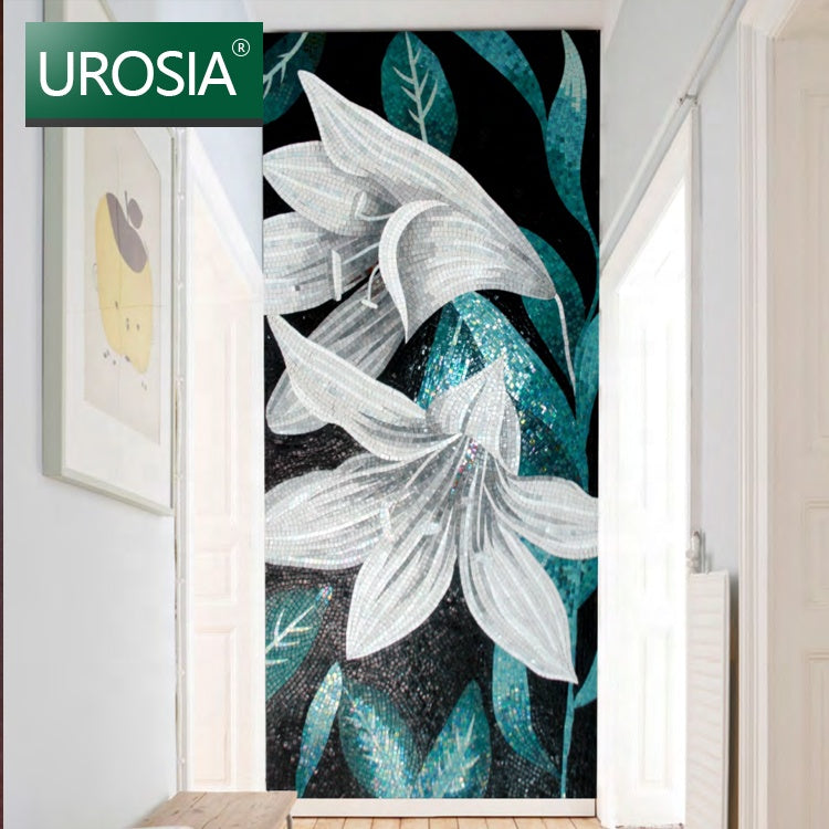Tranh Tường Gạch Mosaic Nghệ Thuật Họa Tiết Hoa Hình Huy Chương Dành Cho Các Dự Án Khách Sạn Và Spa