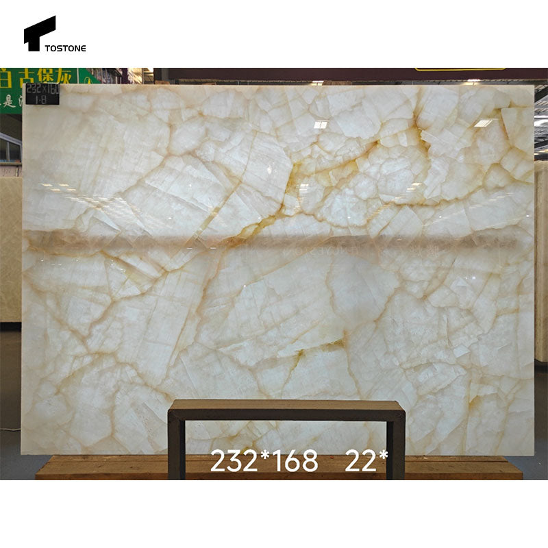 Tostone Đá Quartzite Trắng Brazil Ốp Bàn Bếp Hiện Đại
