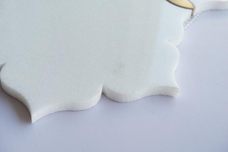 Thiết kế Tường Đặc biệt Sàn gỗ ghép cắt bằng tia nước Mosaic Đá Cẩm Thạch Hình Hoa