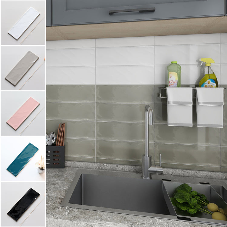 Gạch Ốp Tường Men Sứ Dễ Lau Chùi Màu Đen Trắng Be Dùng Cho Nhà Bếp Phòng Tắm Bồn Cầu Bồn Rửa Mặt