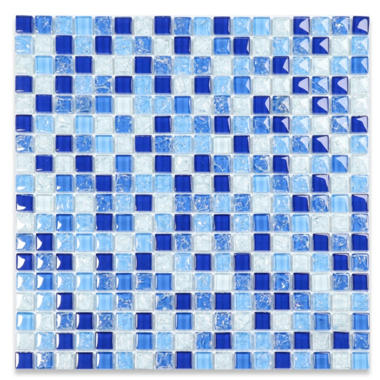 Gạch mosaic vuông kính pha lê màu trang trí hình chữ nhật cho phòng khách và bếp