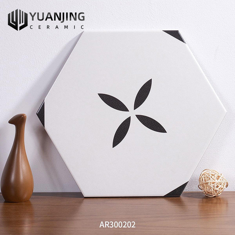 Gạch Sứ Lát Sàn Toàn Phần Lục Giác Phong Cách Retro Pháp, Họa Tiết Mosaic Vân Gỗ Dùng Cho Ban Công, Bếp, Phòng Tắm