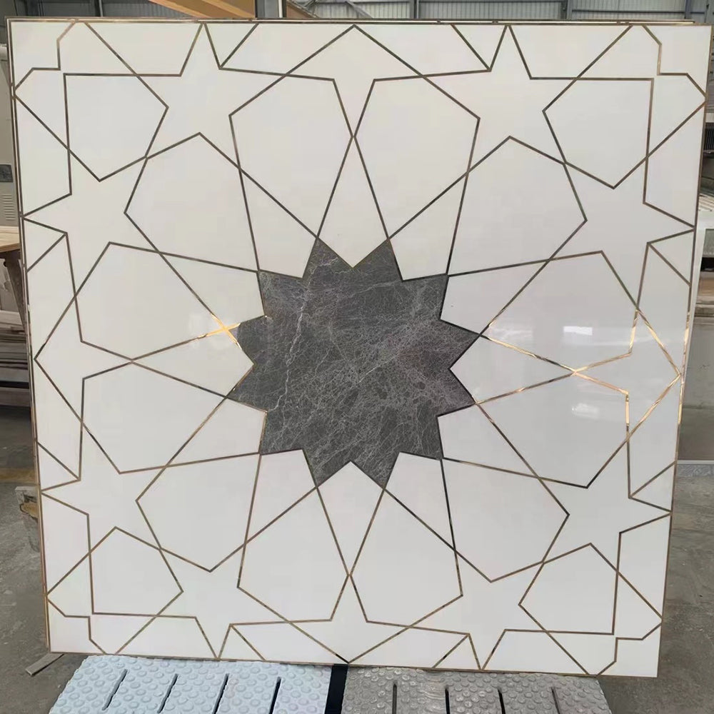 Gạch Mosaic Phổ Biến Bán Sỉ Hình Dáng Đá Cẩm Thạch Chống Mài Mòn Dùng Cho Tường Bếp và Trang Trí Nội Thất