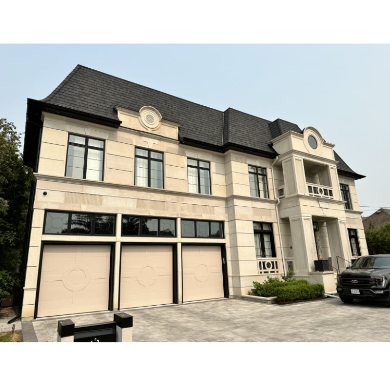 Mặt tiền công trình bằng đá vôi màu be Bồ Đào Nha chất lượng cao, thiết kế theo yêu cầu cho biệt thự