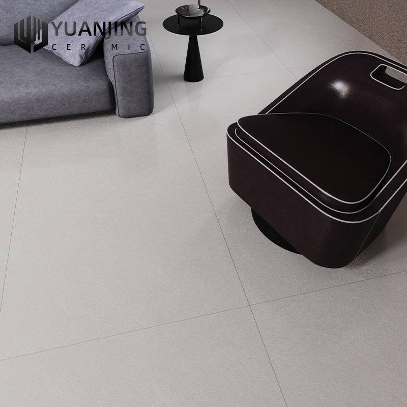 Gạch Sứ Quảng Đông Phật Sơn Nhung Vàng Ánh Sáng Mềm 600X1200mm Gạch Lát Sàn Màu Trơn Kem Phòng Khách