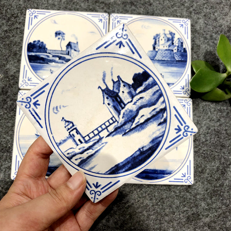 Gạch ốp tường bếp, phòng tắm, khách sạn phong cách Bắc Âu, gạch ốp lò sưởi nội thất họa tiết nghệ thuật Mexico 10x10cm