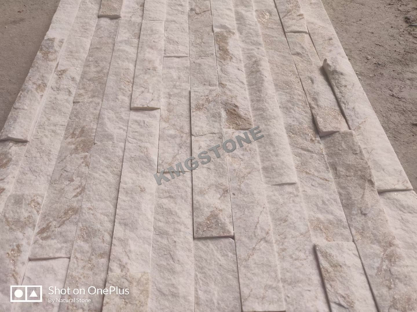 Tấm Đá Văn Hóa Đá Phiến Tự Nhiên Trắng Hoàng Gia Sang Trọng Ốp Tường Ngoại Thất Biệt Thự, Khách Sạn