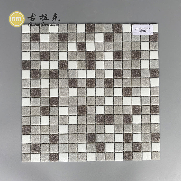 Gạch Mosaic Thủy Tinh Xám Hiện Đại Tinh Tế Dùng Cho Hồ Bơi
