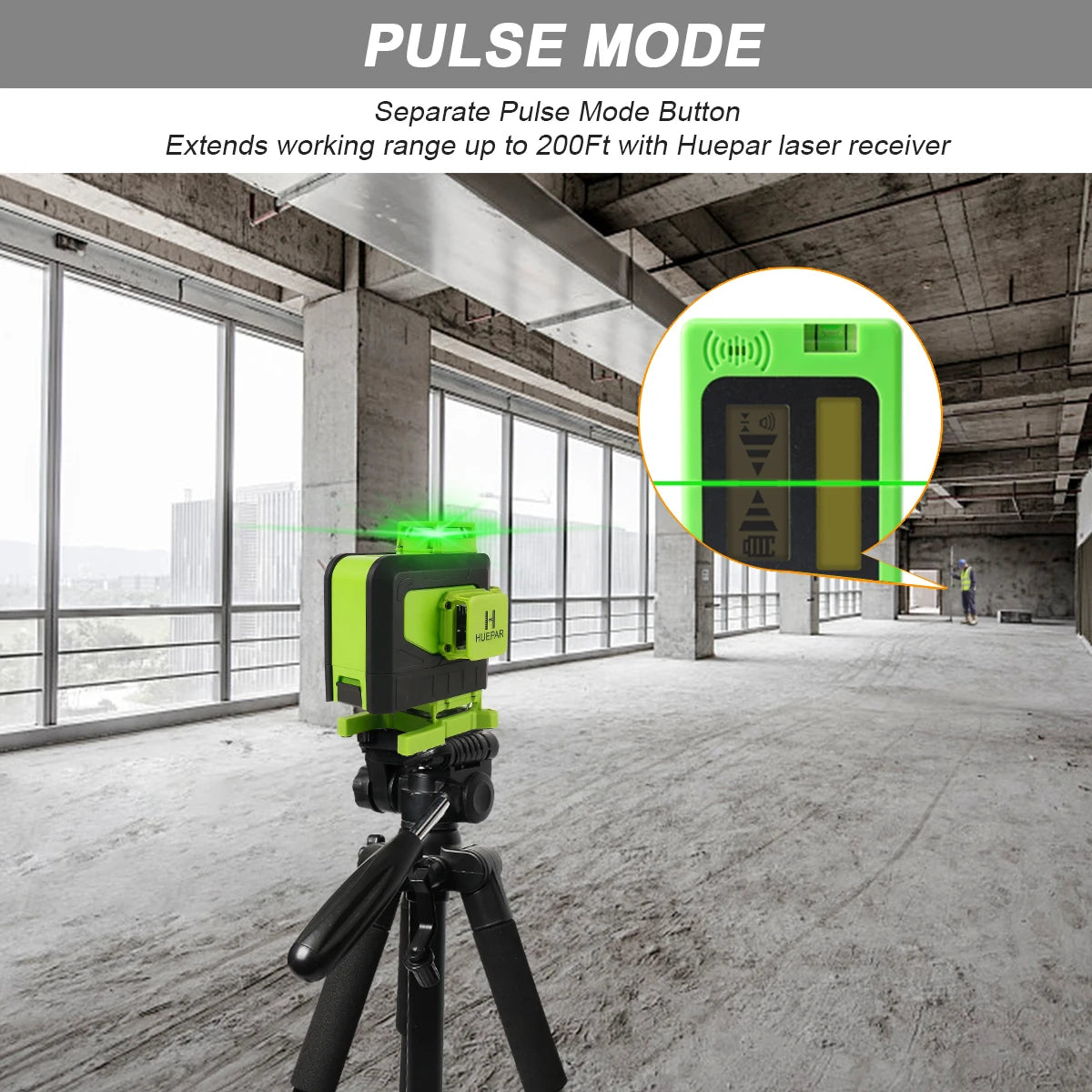 Huepar Laser 4D 16 Tia Cross Line Xanh Dieu Kien Tu Xa