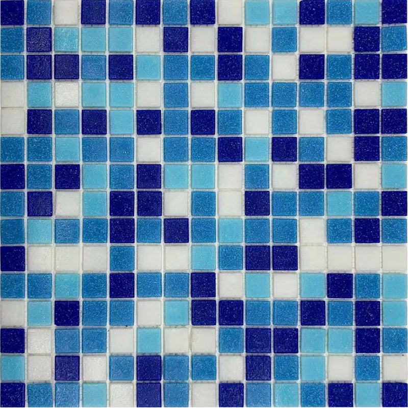 Gạch Mosaic Kính Nóng Chảy Màu Xanh Đại Dương Bán Chạy Từ Nhà Máy Dùng Lát Sàn Hồ Bơi, Sàn Và Tường Phòng Tắm
