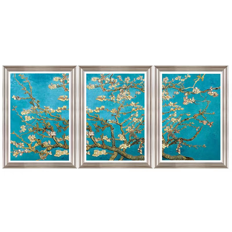 Tranh tường gốm sứ trang trí nung nhiệt độ cao, phong cách tranh sơn dầu Van Gogh Châu Âu