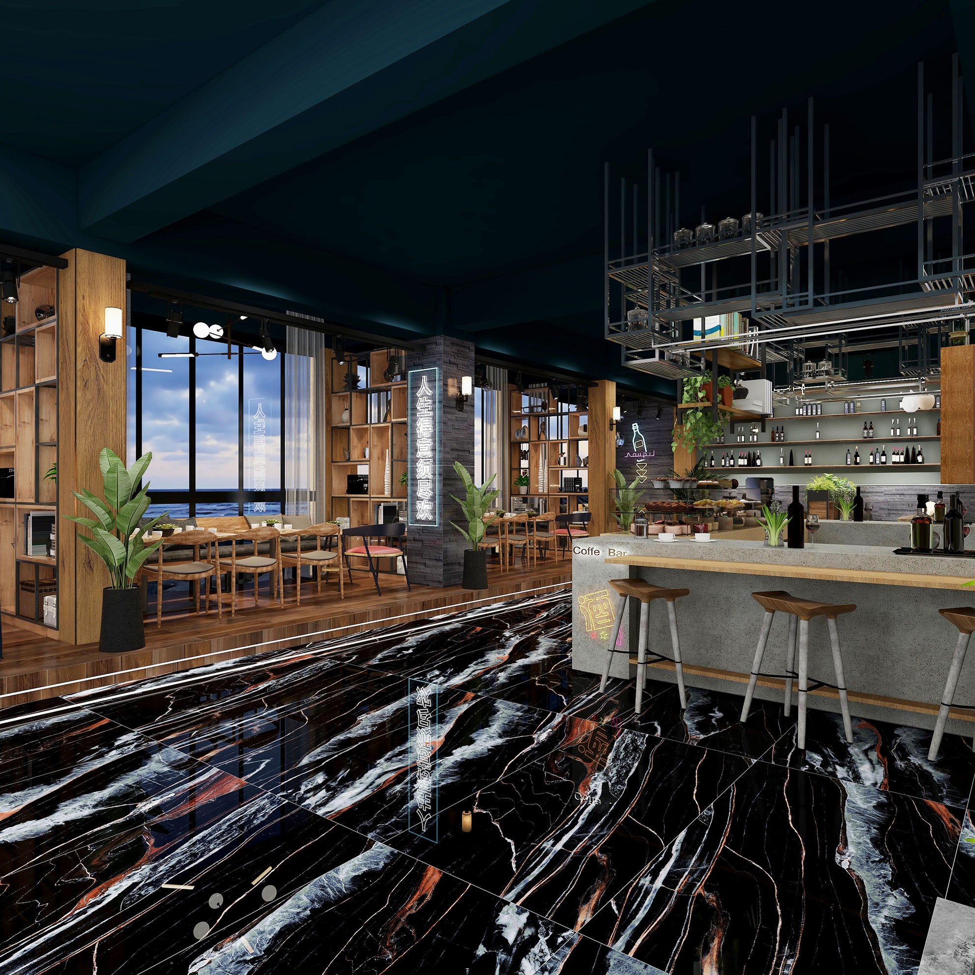 Gạch ốp lát Sứ tráng men bóng vân đá Marble Thiết kế 3D Sang trọng hiện đại Bề mặt siêu mịn 60x120 cho nội thất căn hộ.