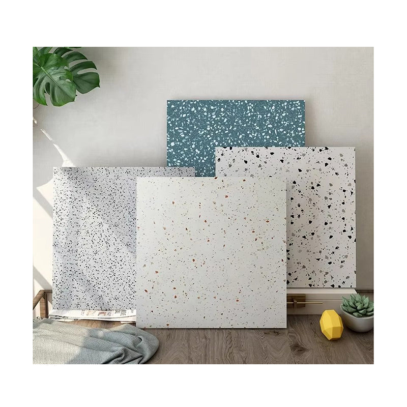 Gạch Lát Sàn Porcelain Toàn Thân Mờ Hiện Đại Họa Tiết Terrazzo Hạt Lớn Men Chạm Khắc Tinh Xảo Dùng Cho Trong Nhà Ngoài Trời Chống Trượt Chống Thấm Nước