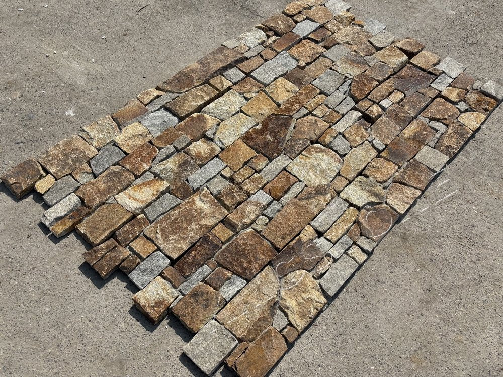 Sản phẩm mới: Tấm ốp Veneer tự nhiên nâu, bền bỉ, kháng axit, thiết kế hiện đại, đá Quartzite phiến, dùng trong nhà và ngoài trời, chống xói mòn do axit