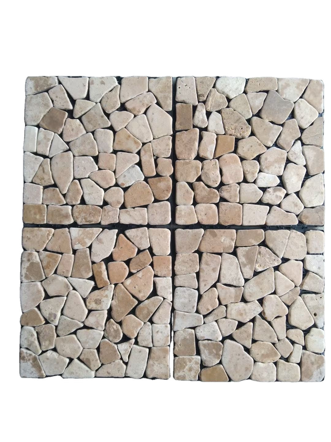 Gạch Mosaic Sỏi Đá Cuội Sông Tự Nhiên Bất Định Hình Đánh Bóng