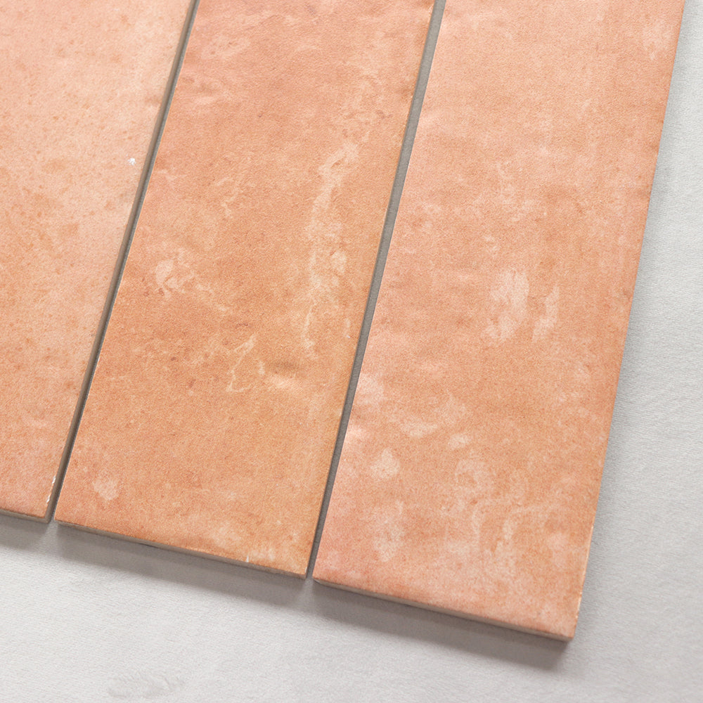 Gạch thẻ ốp tường men sứ hiệu ứng thủ công mộc mạc