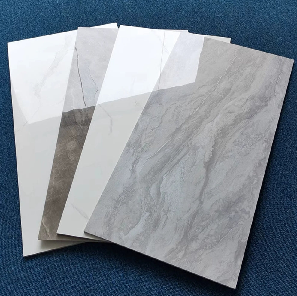 Gạch kim loại tráng men vân đá cẩm thạch hiện đại toàn diện 400x800 Gạch ốp tường nội thất kiểu giữa cho Nhà bếp, Phòng tắm, Miếng dán gạch ốp tường