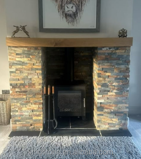 Đá Phiến Xám Đỏ Tự Nhiên Ốp Tường Thiết Kế Truyền Thống, Khối và Gạch Đá Vôi Đánh Bóng Dành cho Ứng Dụng Ngoại Thất Khách Sạn Biệt Thự