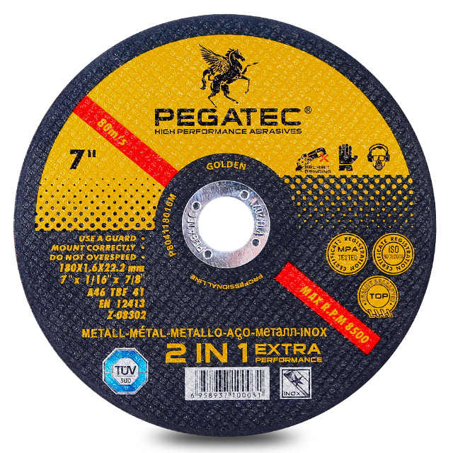 Đĩa cắt PEGATEC 7&#39;&#39; 180x1.6x22mm để sửa chữa ống xả ô tô 2 trong 1 180mm