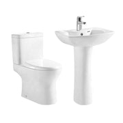Bộ chậu rửa mặt bằng gốm sứ Medyag MS2-13 Classic Bathroom 2 món