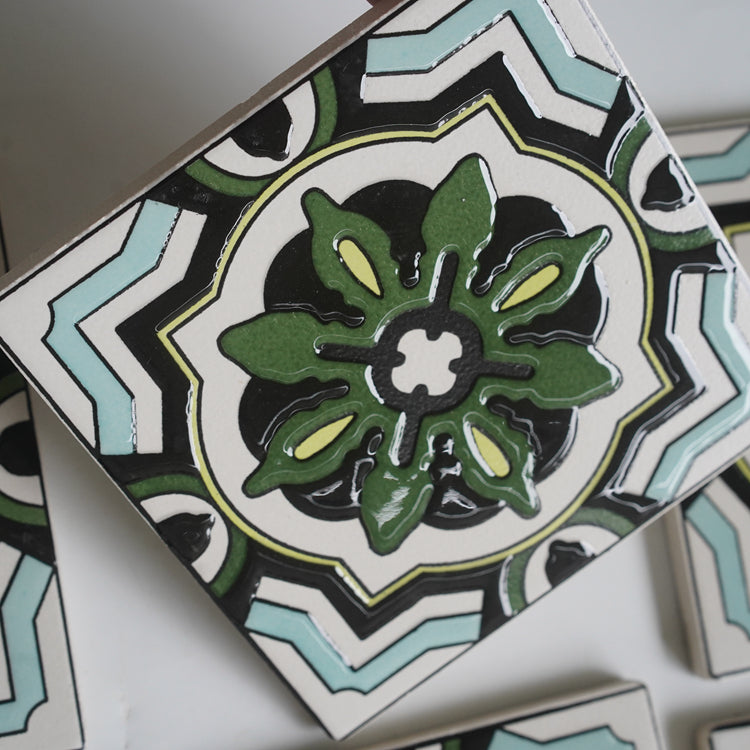 Gạch hoa văn trang trí cổ điển phong cách Victoria Bồ Đào Nha cho tường và sàn nhà bếp, phòng tắm 15x15cm