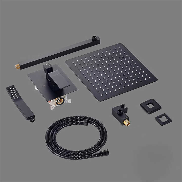 Bộ Vòi Sen Treo Tường Mạ Vàng Hiện Đại Bằng Thép Không Gỉ
