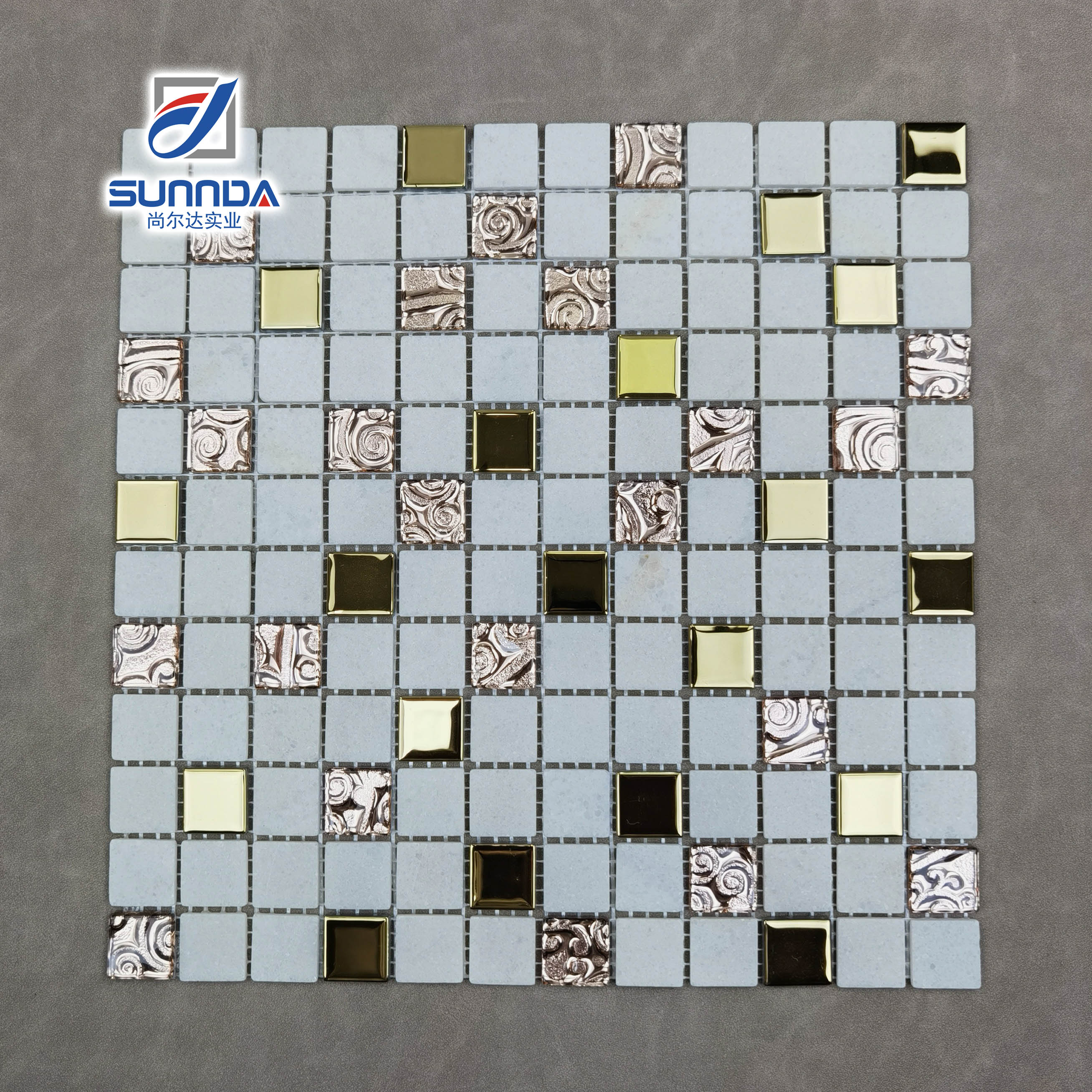 Gạch ốp tường Mosaic Đá Vôi Đá Tự Nhiên Màu Cẩm Thạch