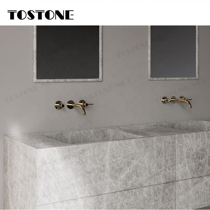 Tostone Tủ chậu rửa mặt phòng tắm sang trọng Taj Mahal tự nhiên tinh tế