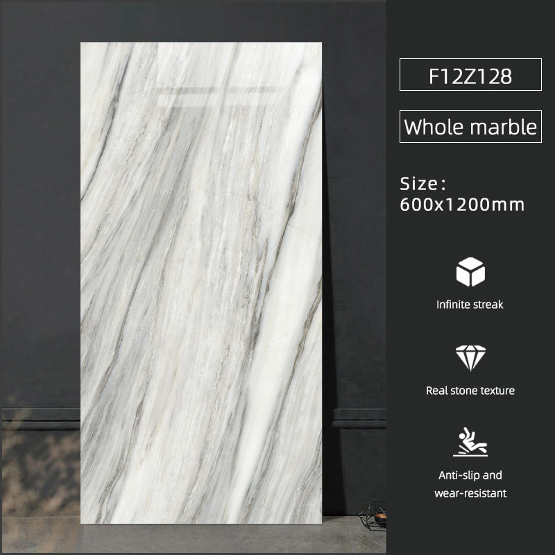 Gạch Lát Sàn Sứ Trong Nhà Hiện Đại 600x1200 Vân Đá Cẩm Thạch Giả, Hiệu Ứng Gạch Nung, Bề Mặt Bóng, Chống Trượt Dùng Cho Biệt Thự, Trường Học