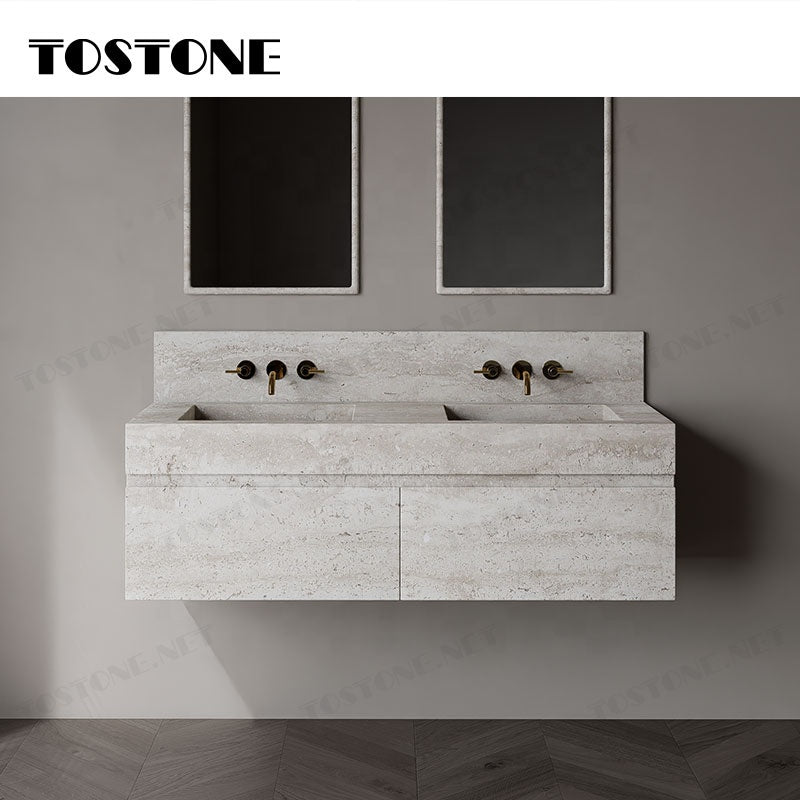Travertine Trắng Tinh Khôi - Trang Trí Phòng Tắm Cao Cấp