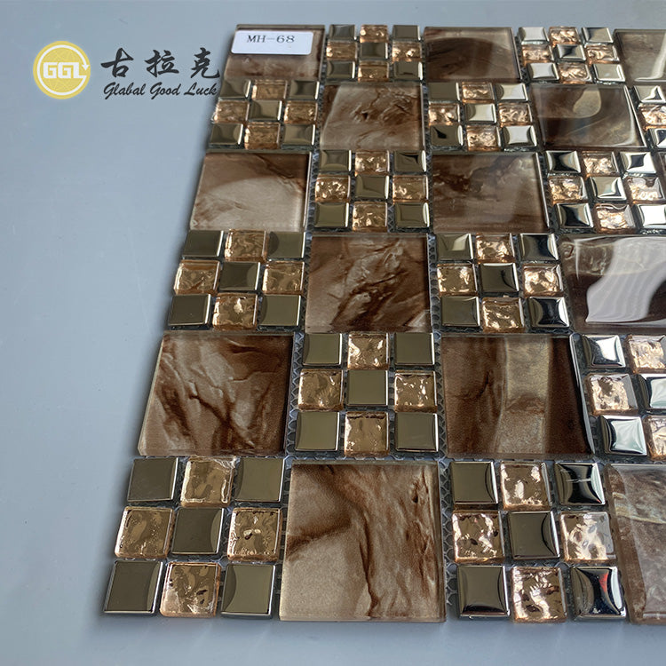 Gạch ốp tường mosaic gương kính pha lê sang trọng và tinh tế dùng để trang trí tường nội thất, phòng và hồ bơi