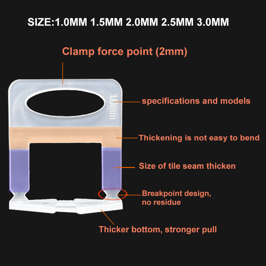 Khóa cách lát gạch chất lượng cao 1.0/1.5/2.0/3.0mm với hệ thống cân bằng gạch lát nền thiết kế hiện đại